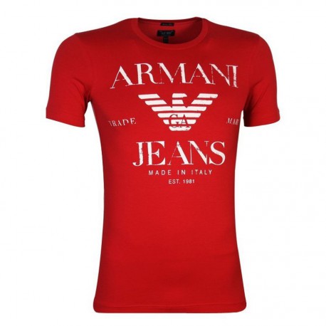 Tee Shirt Emporio Armani U6H22 Rouge