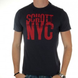 Tee Shirt Schott 1014 Marine/Rouge